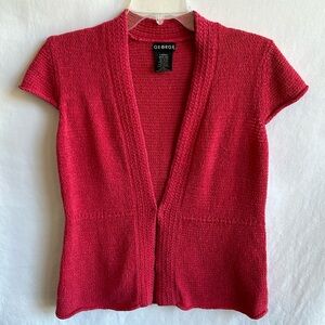 George red cap sleeve cardigan, size M (8–10)